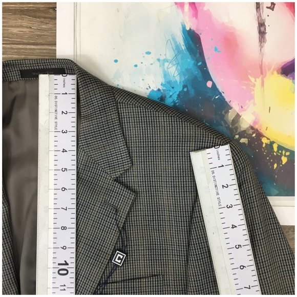 New Chaps Mens Blazer Sport Coat Casual 2‎ Button Jacket Size 42L Wool Silk Suit - Picture 12 of 13